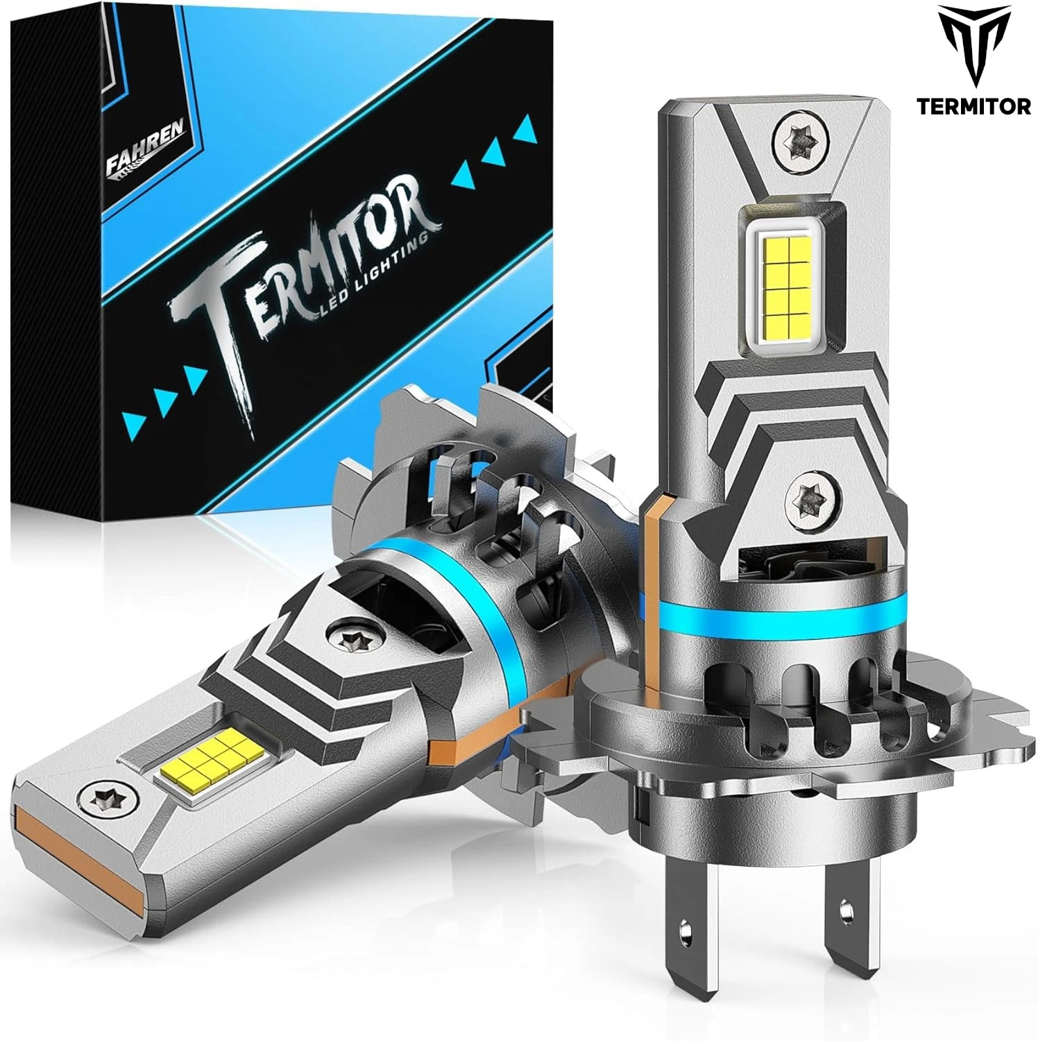 TERMITOR H7 LED Headlight Bulb Hi/Low Beam 120W 6500K Super White Bright 60000LM