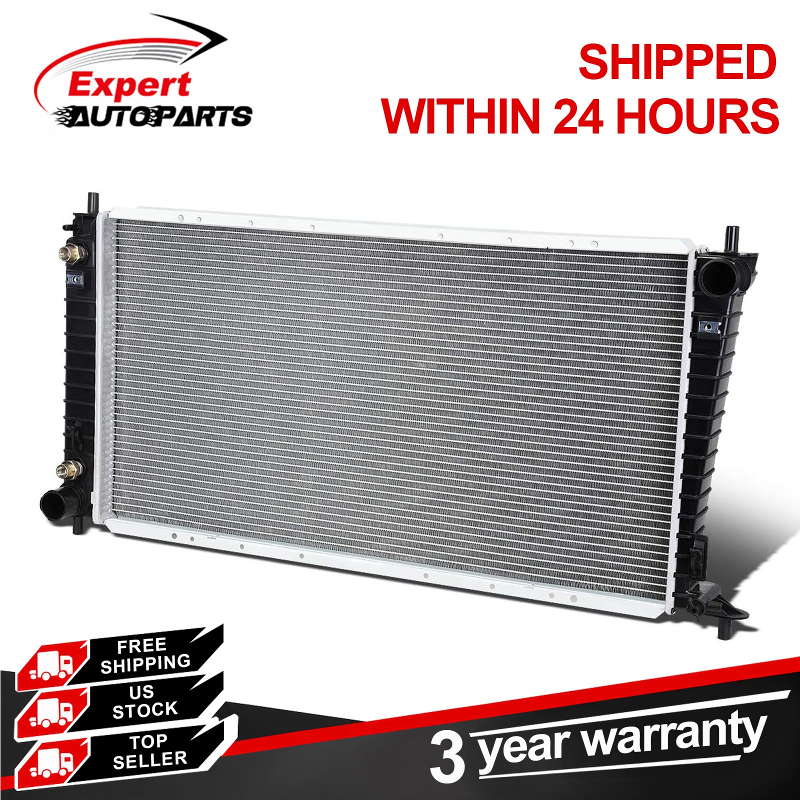 Radiator Fit 1997-2004 Ford F150/Super Duty MT/AT OE Style Aluminum Core DPI2136