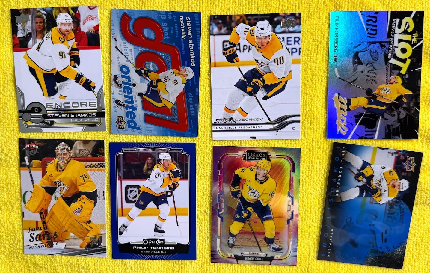 Nashville Predators 8 Card Rookie Parallel Insert Lot