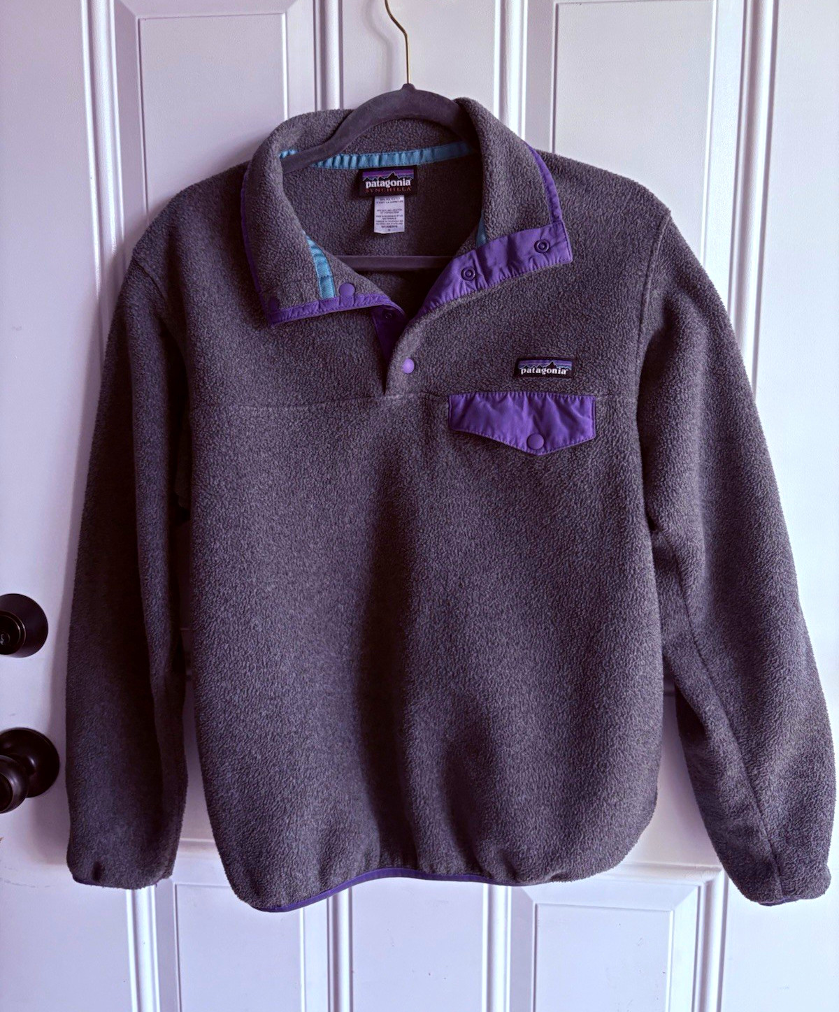Patagonia Women’s Synchilla Snap Pullover Fleece Jacket S Vintage Fit Gray Patagonia Women’s Synchilla Snap Pullover Fleece Jacket S Vintage Fit Gray