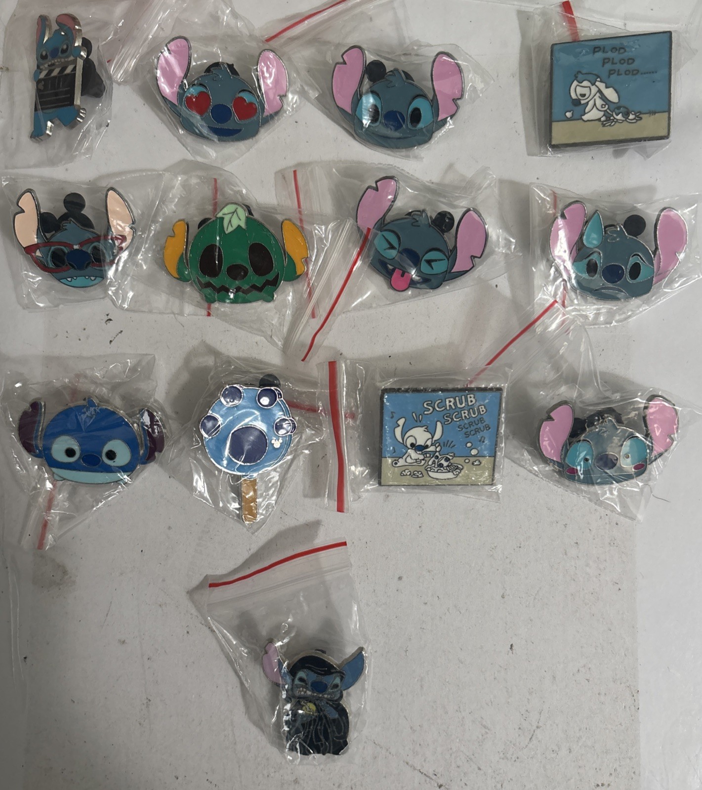 Stitch Disney Pin Lot of 13. W/ STITCH LANYARD US SELLER Stitch Disney Pin Lot of 13. W/ STITCH LANYARD US SELLER