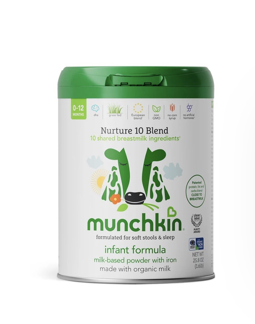 Munchkin Milk Based Powder Made with Organic Milk Infant Formula – 25.8 Oz Green Munchkin Milk Based Powder Made with Organic Milk Infant Formula – 25.8 Oz Green