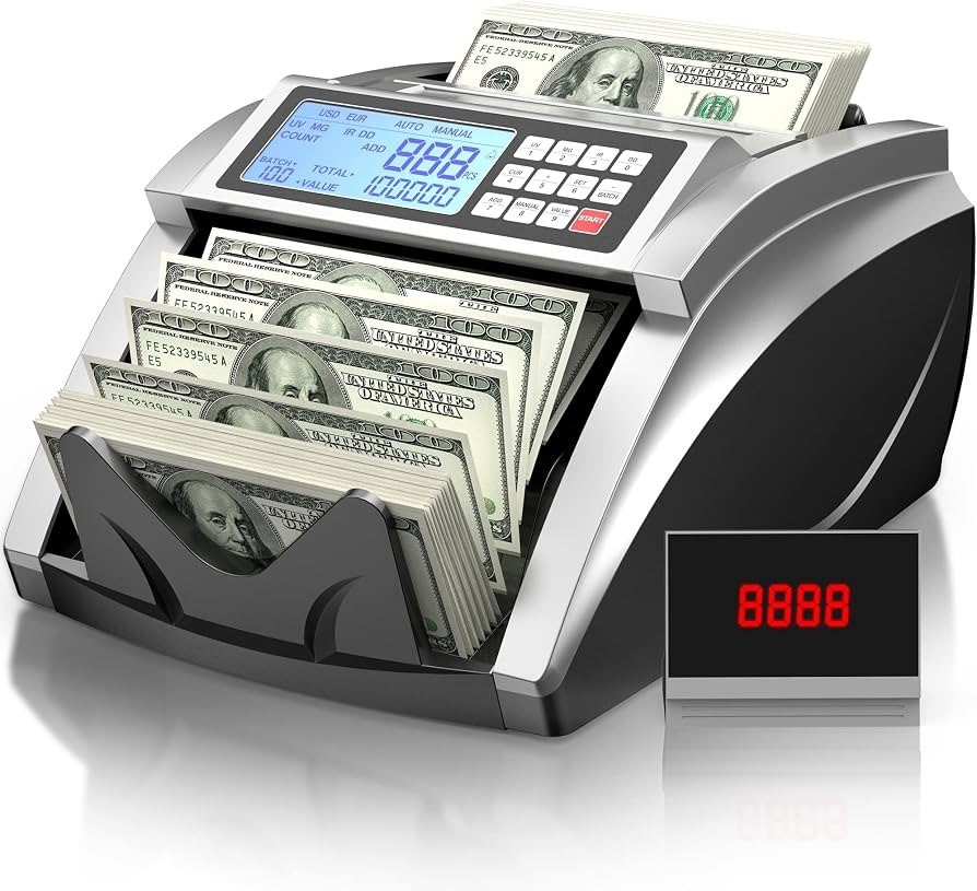 PONNOR 0720 Money Counter Machine Cash Bill Counter LCD Fast Counting PONNOR 0720 Money Counter Machine Cash Bill Counter LCD Fast Counting
