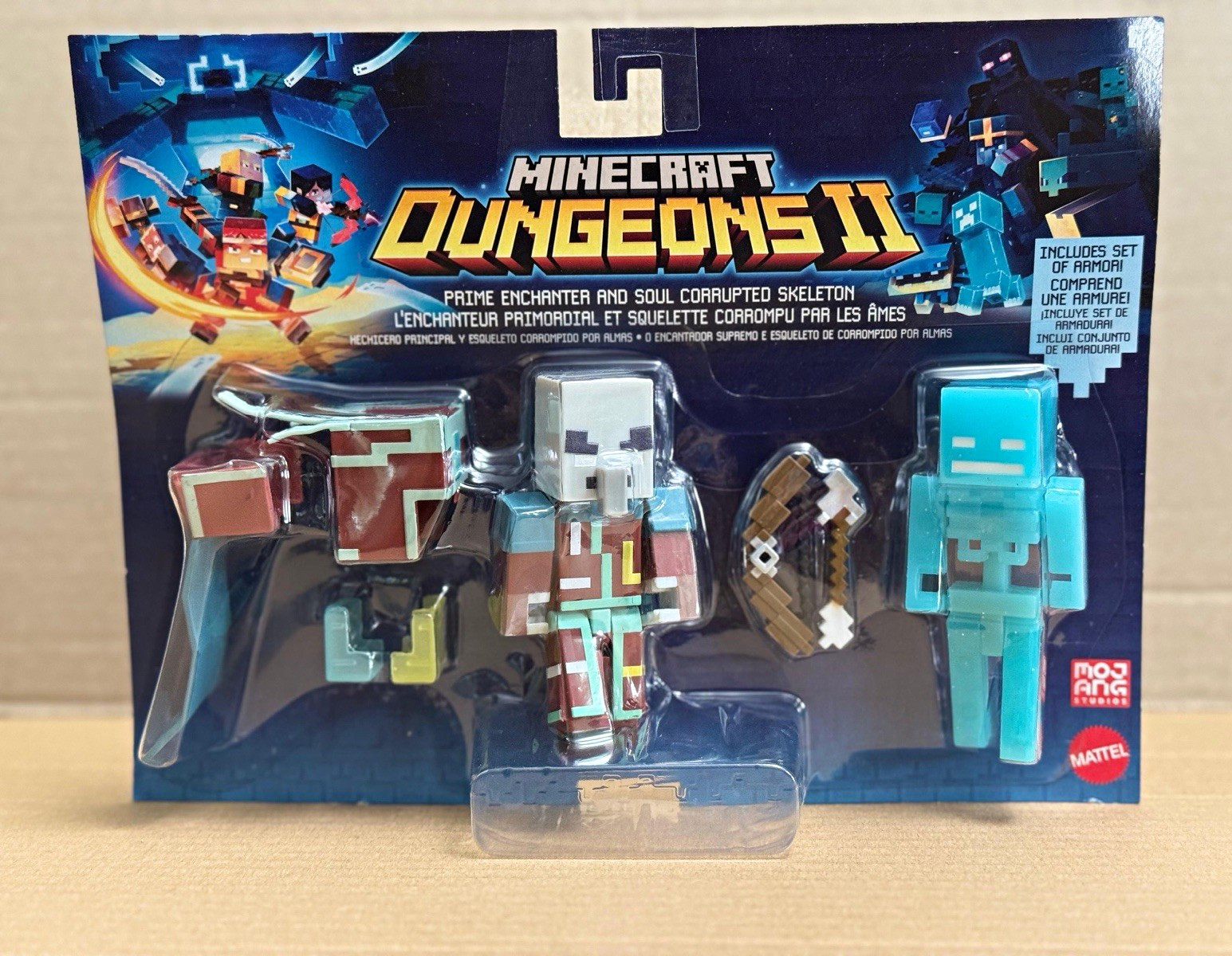 MINECRAFT DUNGEONS PRIME ENCHANTER & SOUL CORRUPTED SKELETON MATTEL JML84 NEW