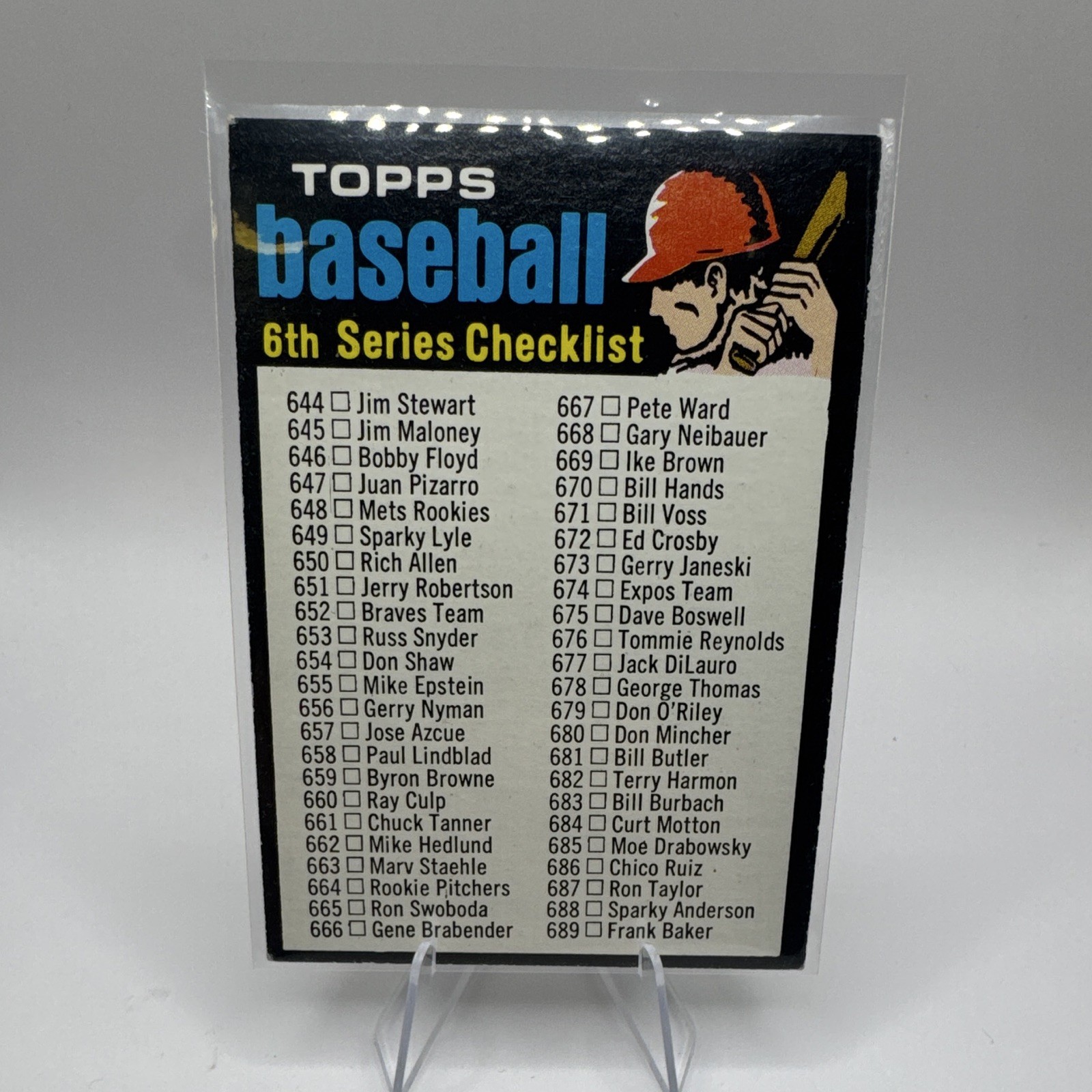 1971 Topps - Checklist 6th Series #619 No Copyright