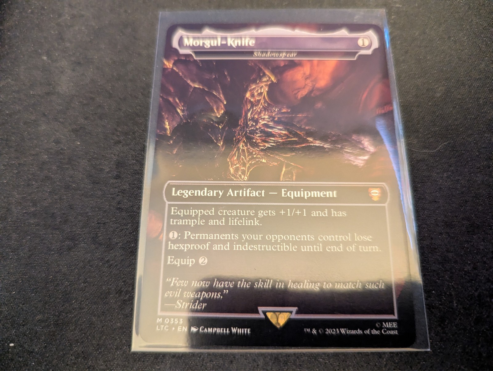 MTG Magic the Gathering Shadowspear / Morgul Knife LTC MTG Magic the Gathering Shadowspear / Morgul Knife LTC