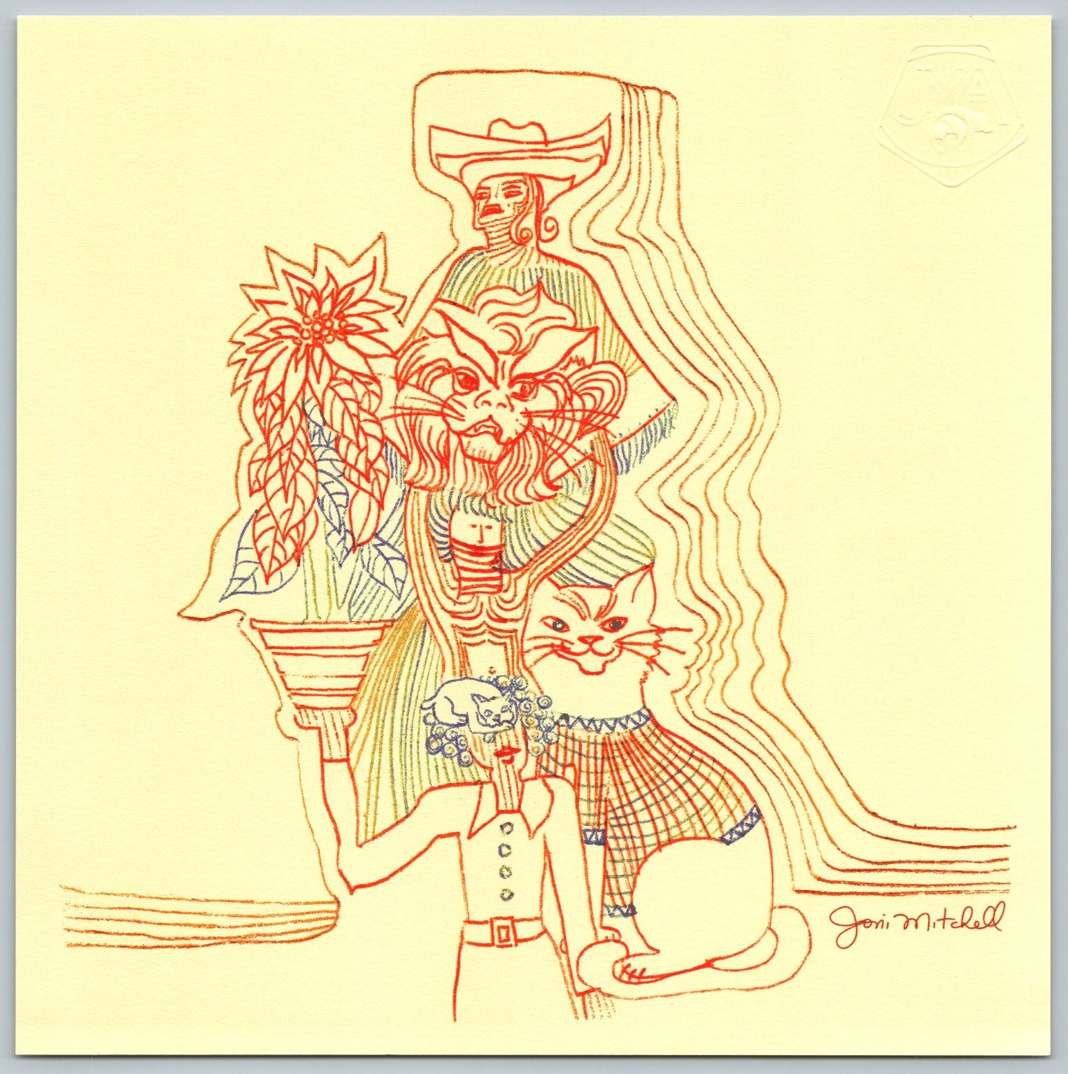 Joni Mitchell The Hissing of Summer Lawns Art Print Illustration Card JMA