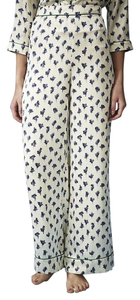 Kate Moss Topshop 145168 Women\'s Silk Trousers Multicolor Sz 4 US
