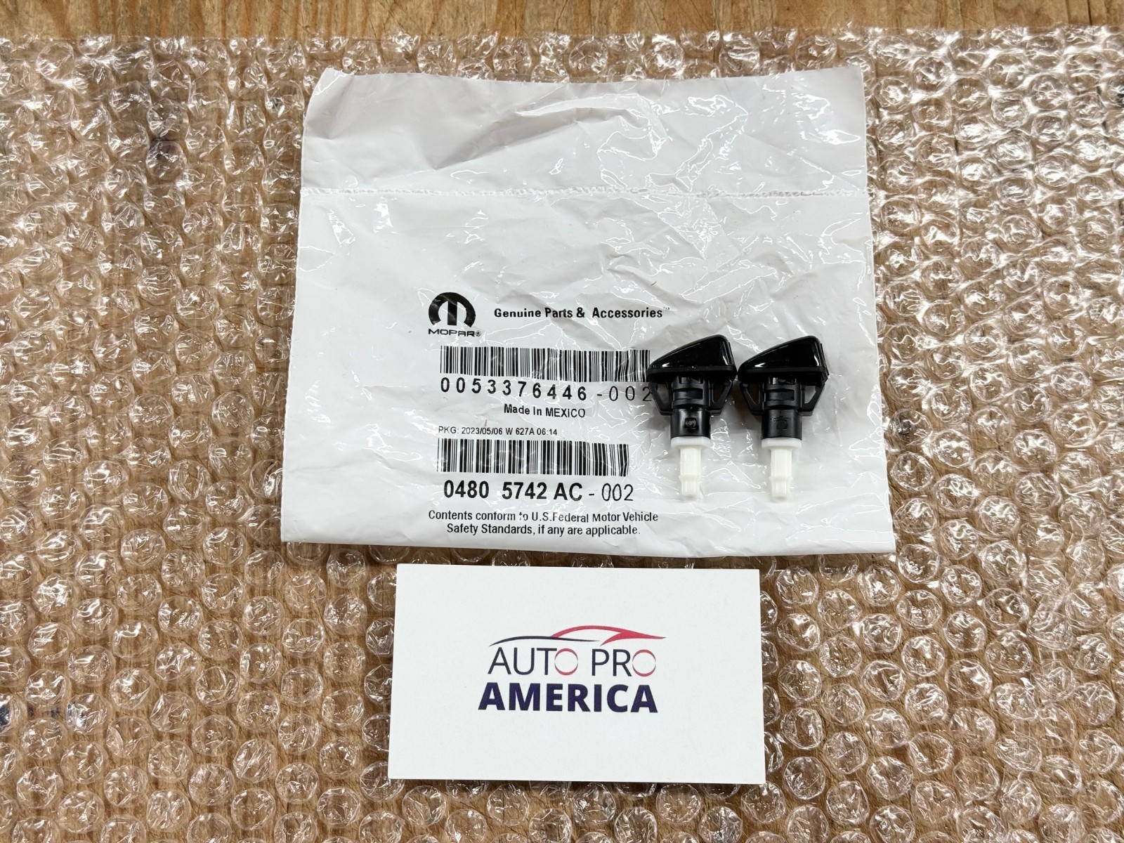 Windshield Washer Nozzles for Chrysler Dodge Ram 4805742AC SET OEM MOPAR GENUINE