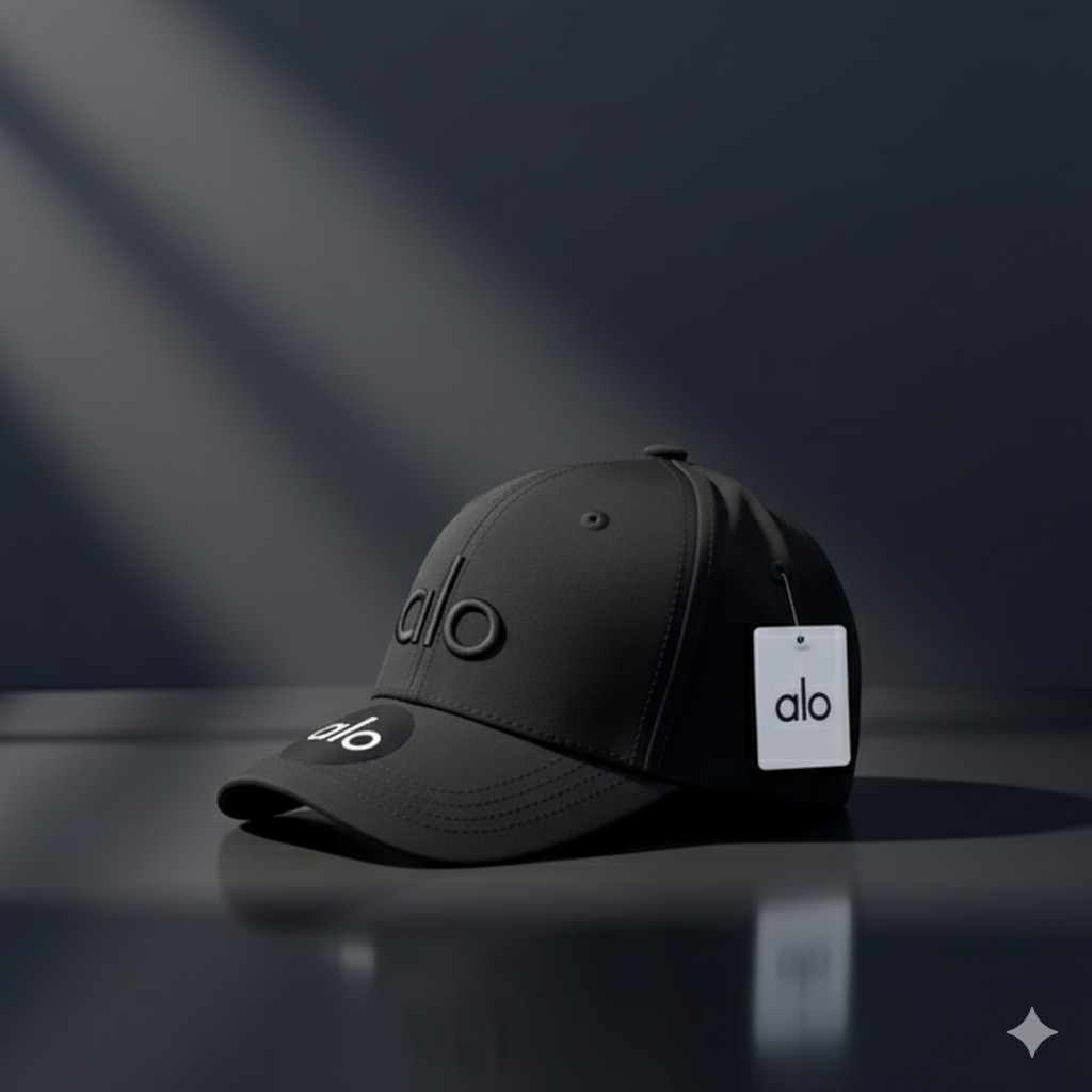 Yoga Adjustable Baseball Cap Alo_Hat Black, NWT