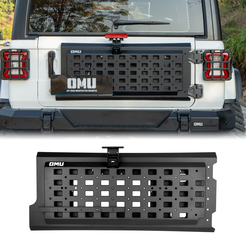 OMU Aluminum Multifunctional Tailgate Expansion Panel For 18-26 Jeep Wrangler JL