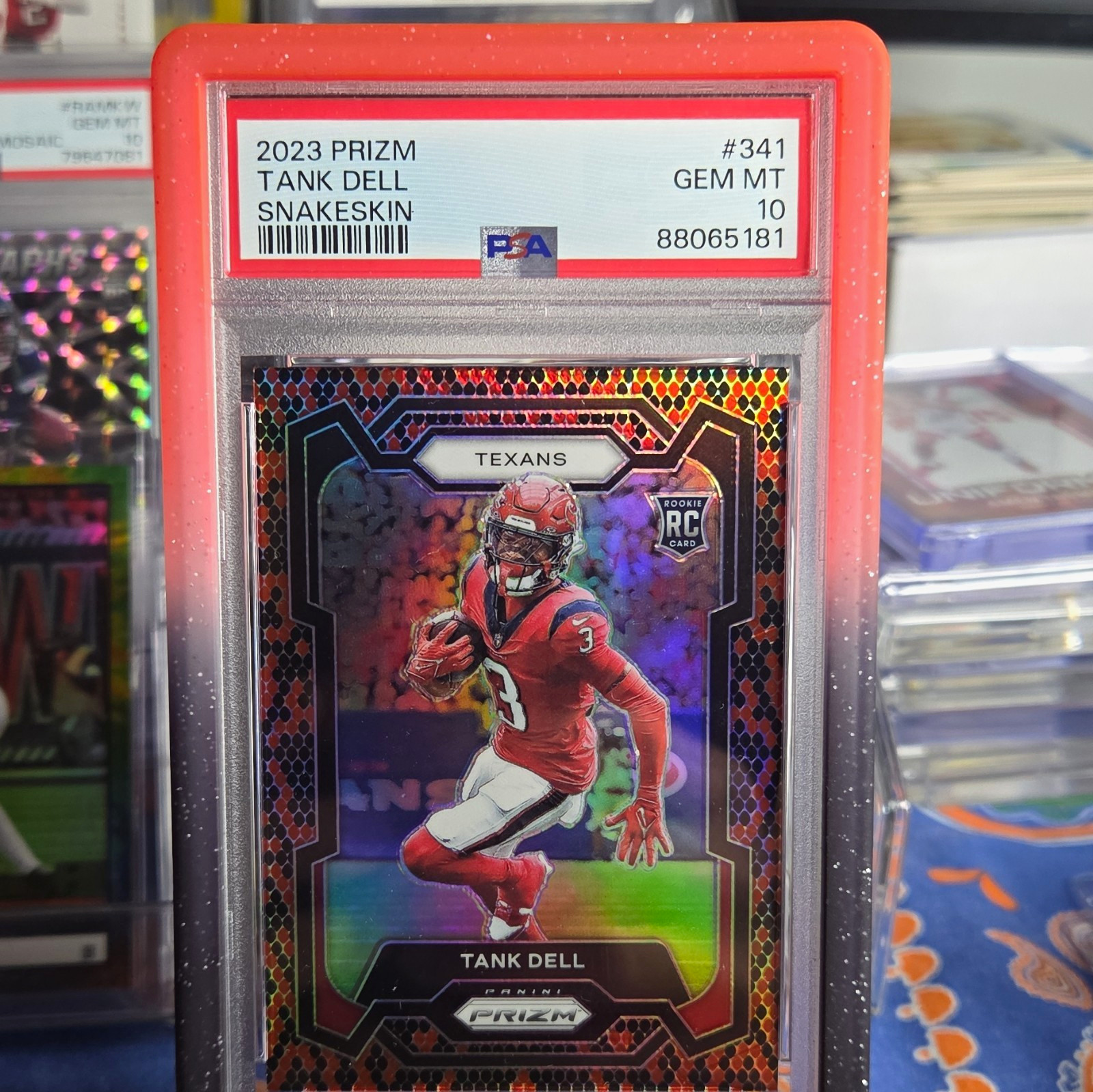 2023 Panini Prizm Tank Dell Rookies Snakeskin #341 PSA 10 Houston Texans 2023 Panini Prizm Tank Dell Rookies Snakeskin #341 PSA 10 Houston Texans