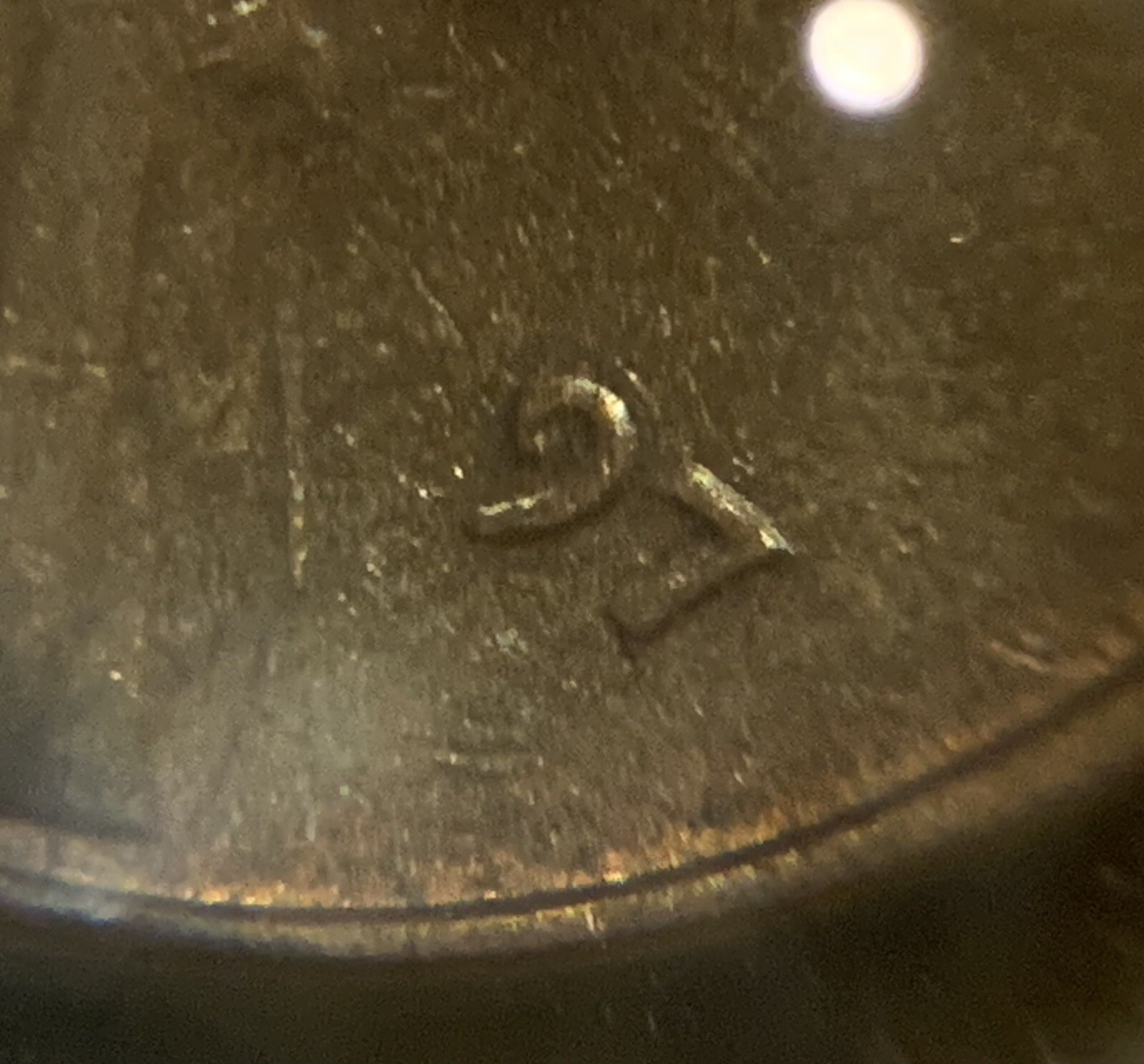 Super SHARP 1973 Lincoln Cent Strike Thru Grease Error “_97_” A+++ Example 1C