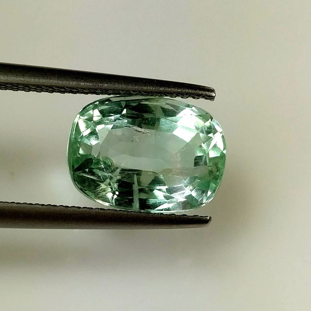 4.69ct Natural Ethiopian Emerald beautiful cushion cut top luster exclusive gem