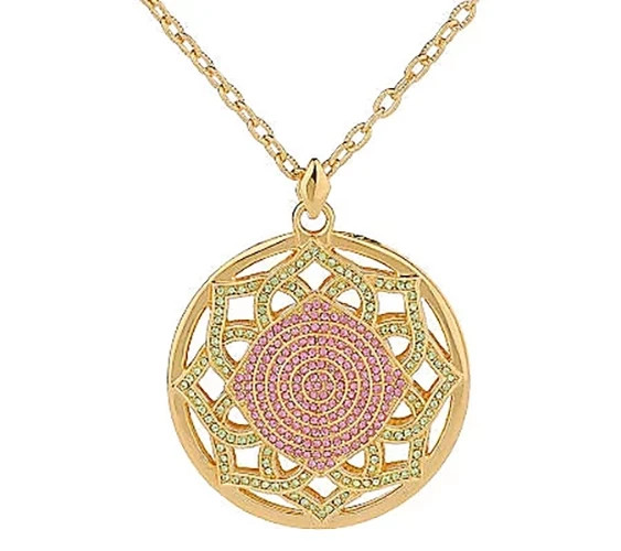 NIB Joan Rivers Reversible Crystal Watch Pendant w/28\