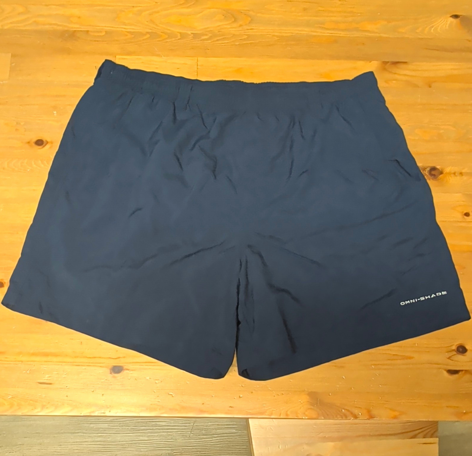 Columbia PFG Omni-Shade Men\'s Navy Swim Shorts Lined Drawstring Solid Large Columbia PFG Omni-Shade Men\'s Navy Swim Shorts Lined Drawstring Solid Large