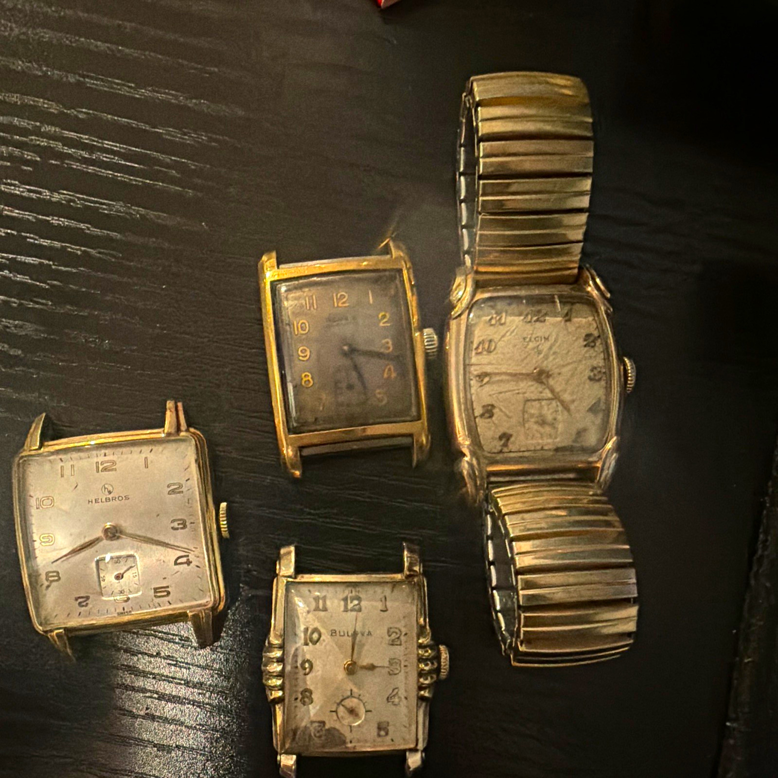 Vintage mechanical tank watch lot Vintage mechanical tank watch lot