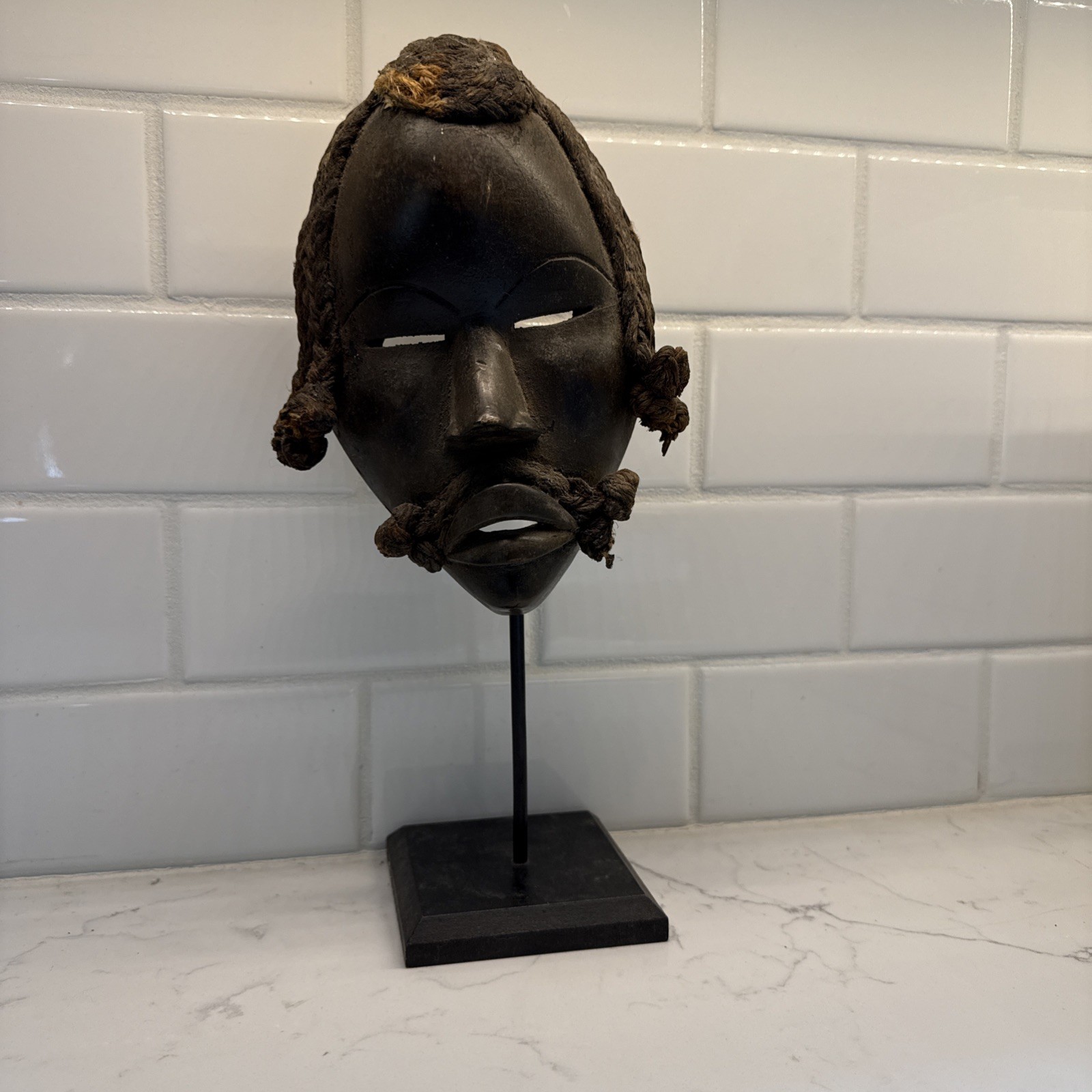 Vintage Dan Gunyege African Mask - Hand-Carved Wood - Ivory Coast / Liberia