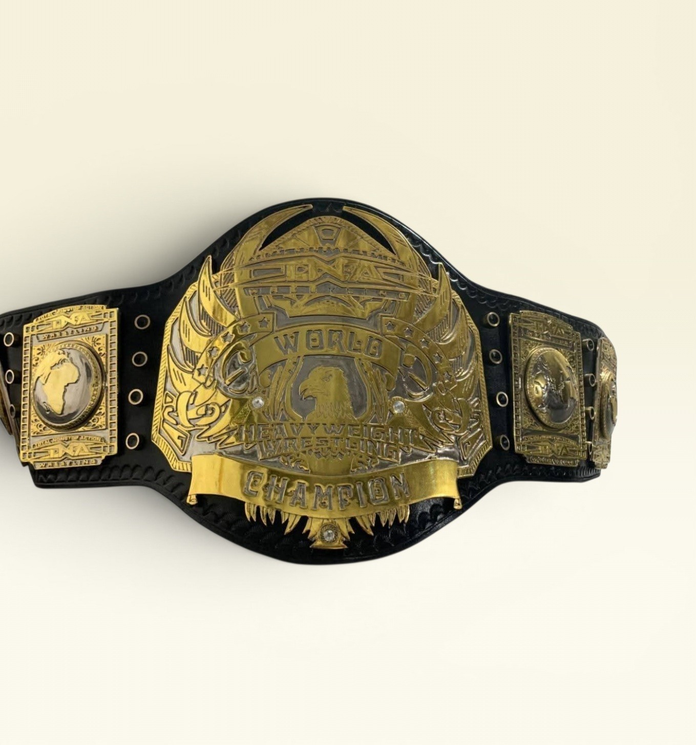 TNA WORLD HEAVYWEIGHT CHAMPIONSHIP BELT ADULT SIZE DUAL PLATED 2MM HD QUALITY.