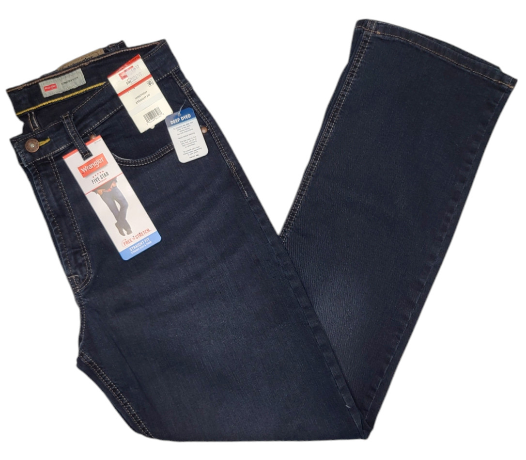 Wrangler #11657 NEW Men\'s Straight Fit Stretch Jeans