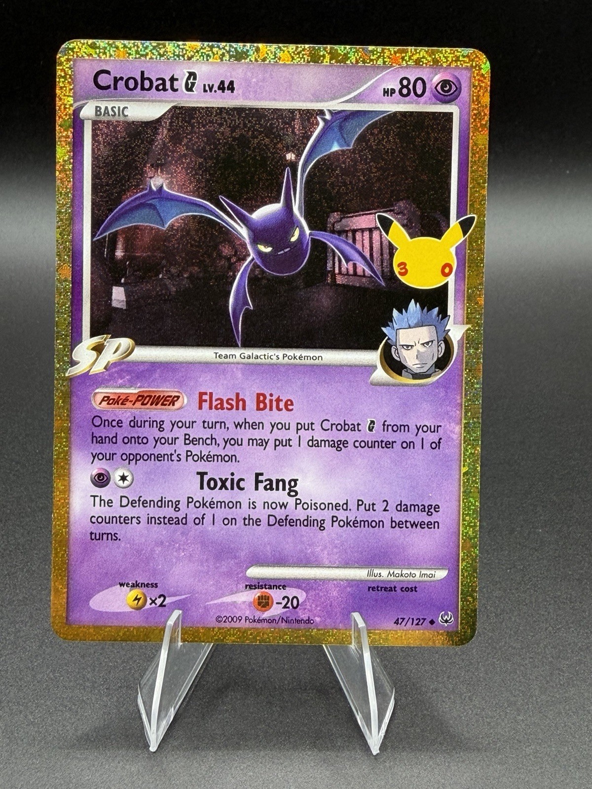 Pokémon TCG Crobat G Lv 44 47/127 30th Celebration Rare English NM