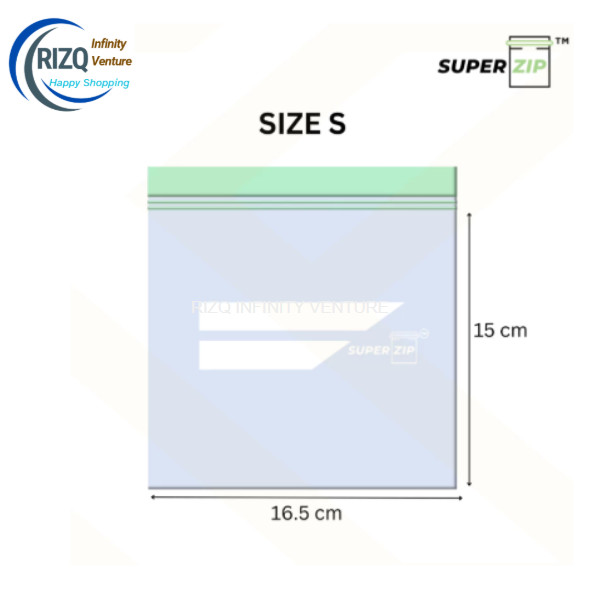 Super Zip Zipper Bags Food Safe - Quality MALAYSIA - BPA Free Small Medium Large