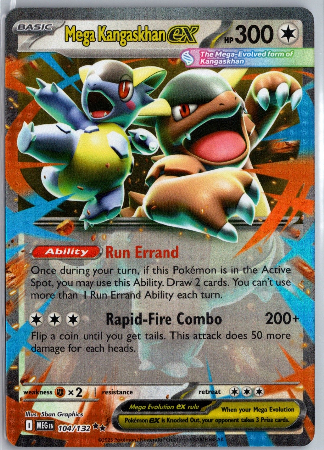 Mega Kangaskhan ex Double Rare ME01: Mega Evolution 104/132 NM Mega Kangaskhan ex Double Rare ME01: Mega Evolution 104/132 NM