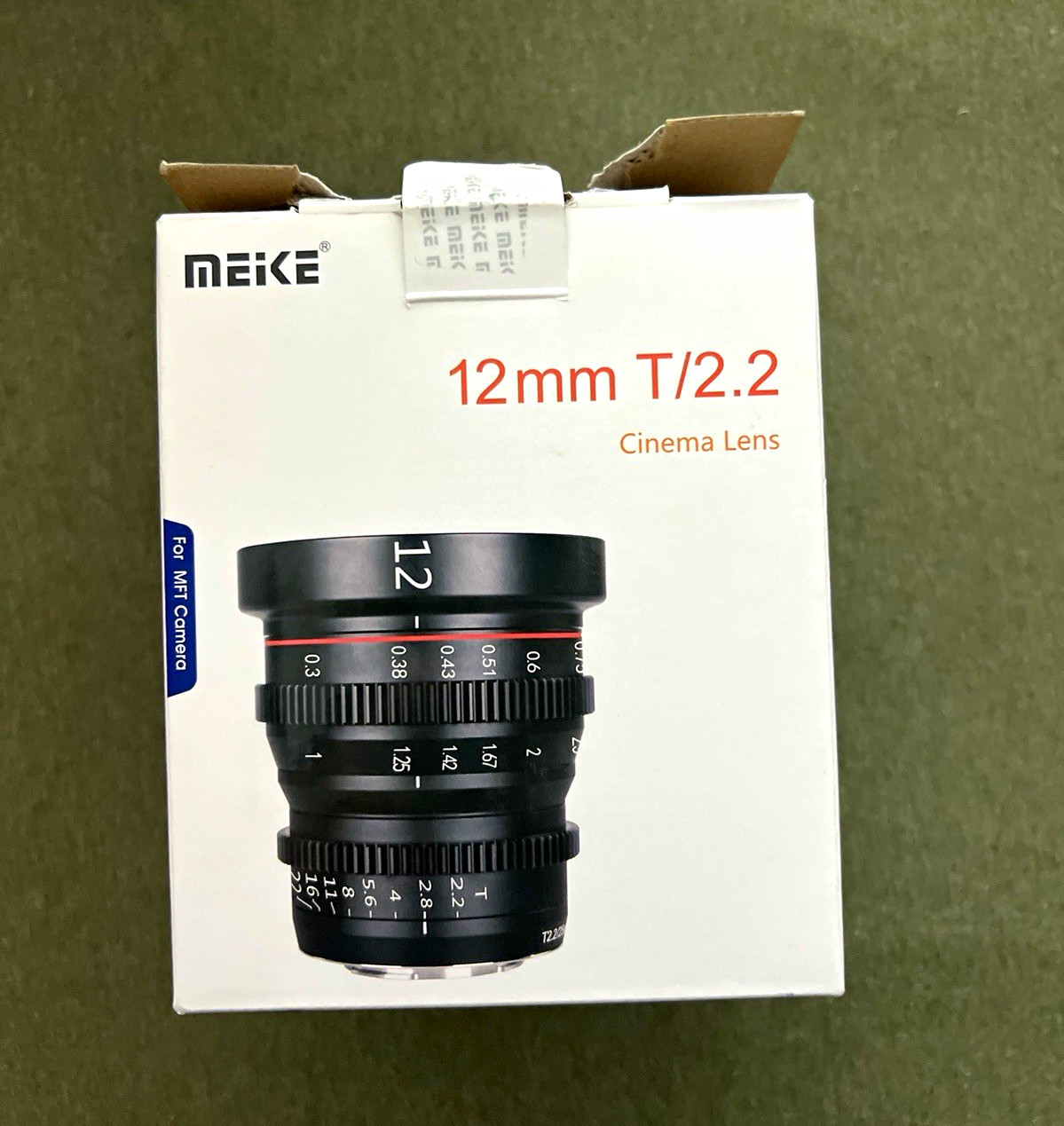 Meike 12mm T2.2 Cinema Cine Lens Manual Focus for MFT Mount 77mm Front