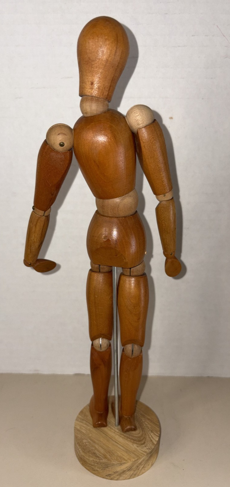 RARE Vtg MCM Morilla Co MR ADAM Wood Artist Mannequin Jointed Figure Japan W/ BO
