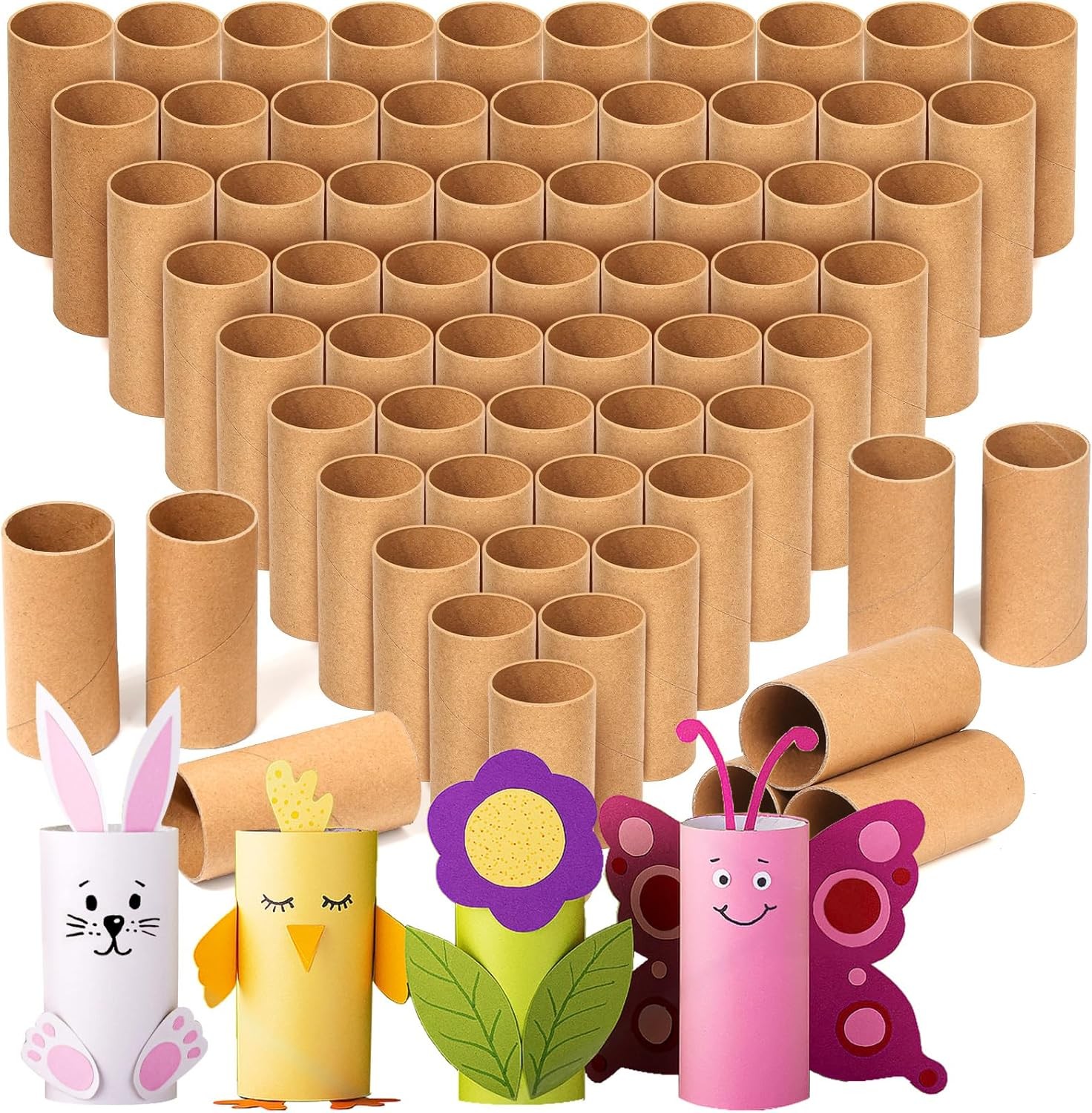 60 Pack Toilet Paper Tubes Empty Toilet Paper Rolls for DIY Crafts Projects