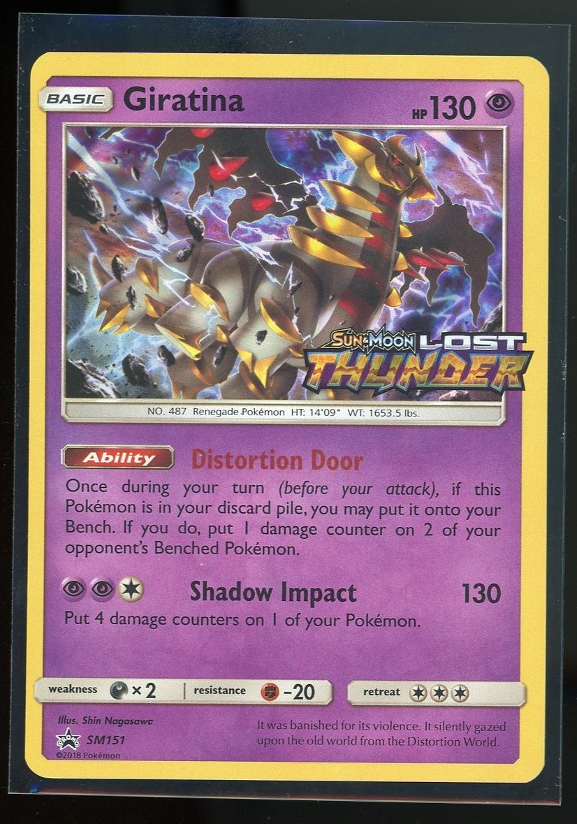 2018 Pokemon TCG Giratina STAFF Stamped Prerelease Promo SM151 Lost Thunder NM