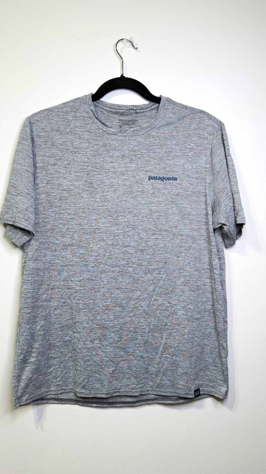 Patagonia Capilene Cool Daily Shirt Men\'s M Gray Lightweight Logo Crew Tee Patagonia Capilene Cool Daily Shirt Men\'s M Gray Lightweight Logo Crew Tee