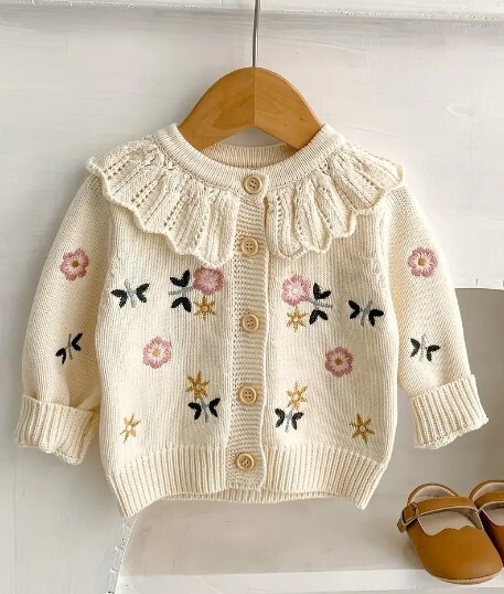 NEW Boutique Girls Floral Flower Cardigan Sweater
