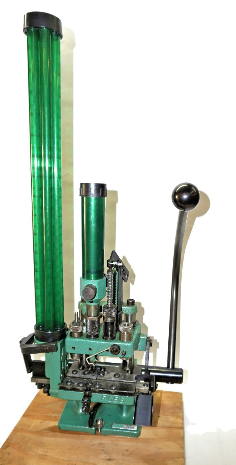 VINTAGE WORKING RCBS GREEN MACHINE PROGRESSIVE RELOADING PRESS  357 Mag/38 Spl