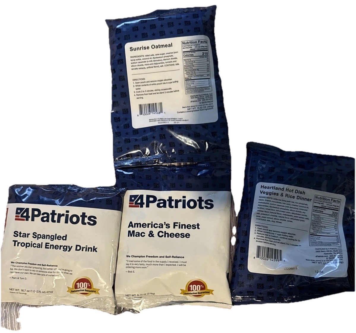 4patriots: 1-Week Emergency Survival Food Kit - 42 Servings 4patriots: 1-Week Emergency Survival Food Kit - 42 Servings