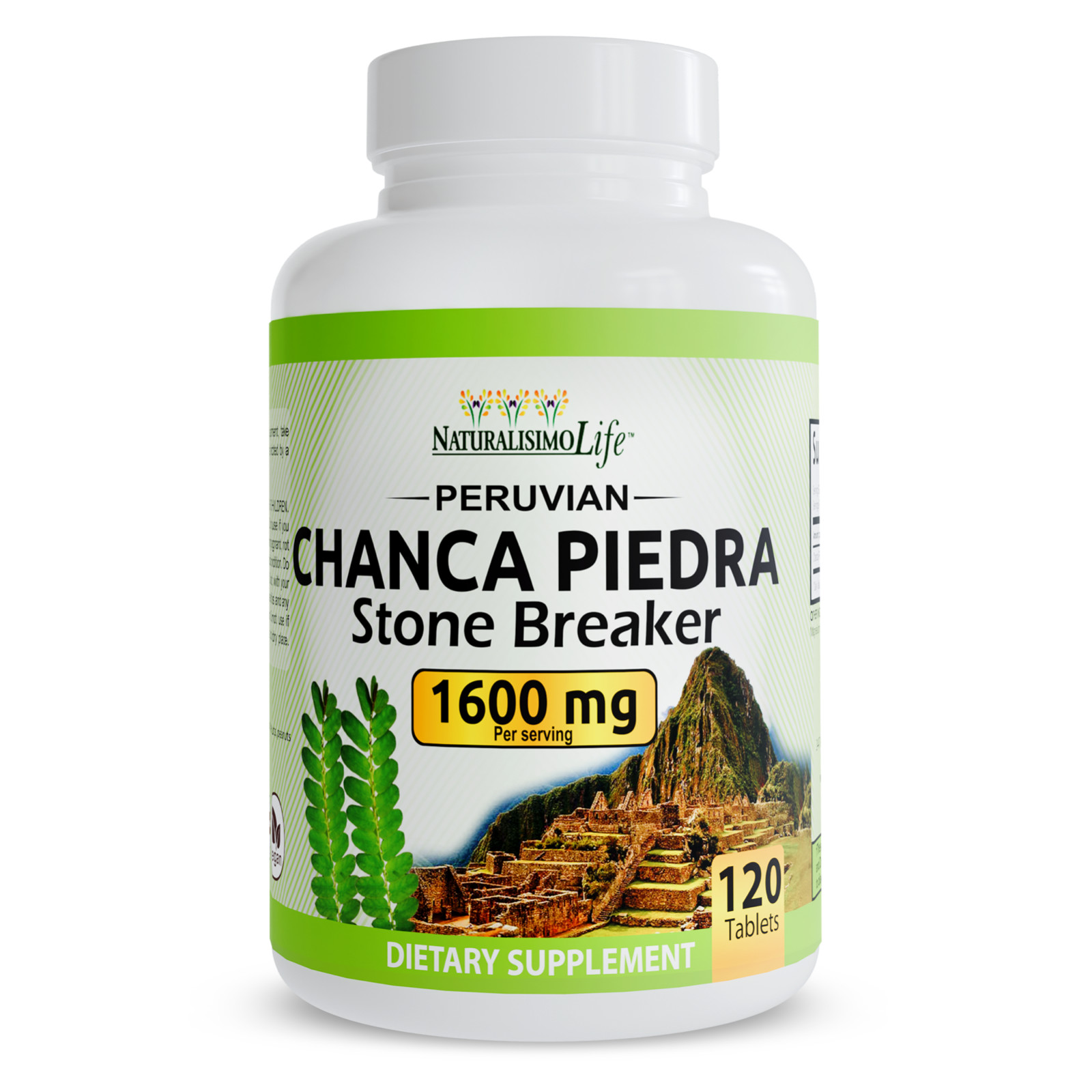 Chanca Piedra 1600 mg 120 tablets Peruvian material Stone Breaker 