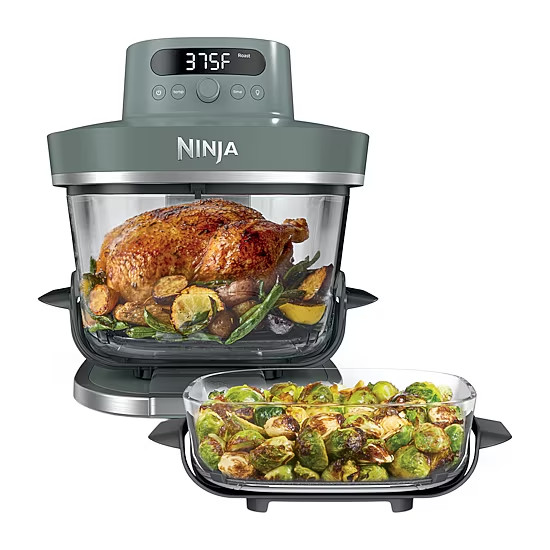 Ninja Crispi Pro 6-Qt 6-in-1 Glass Air Fryer 1800W Cyberspace Ash Gray