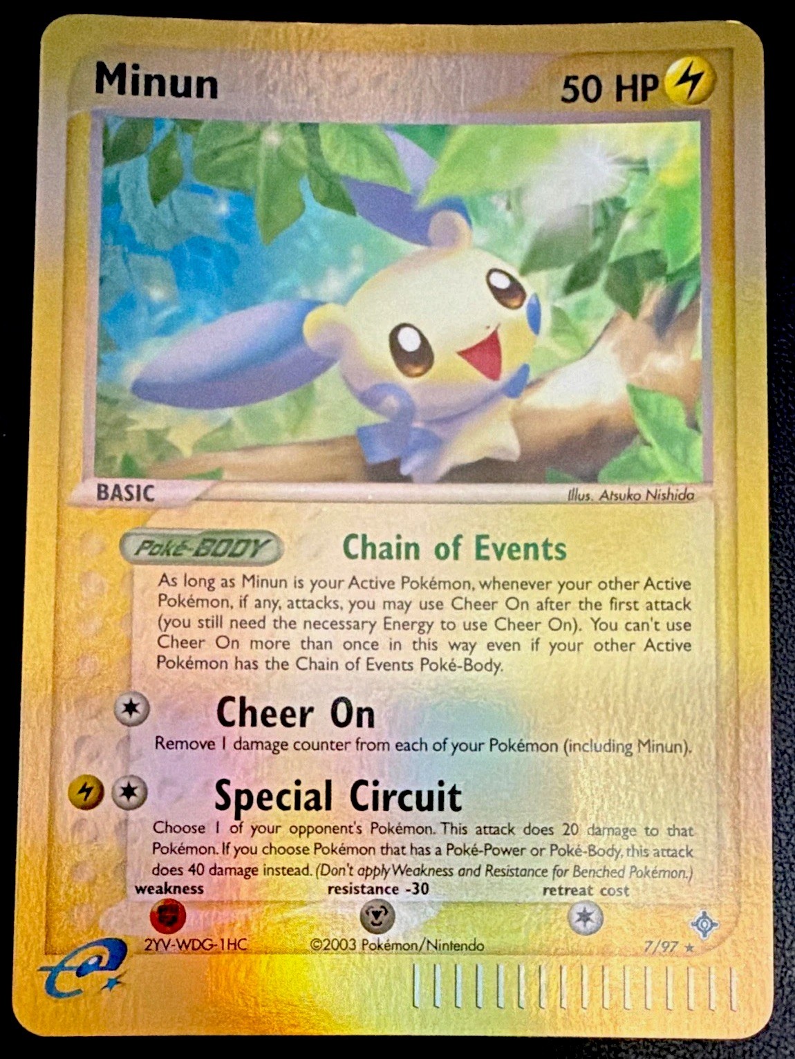 Minun 7/97 EX Dragon R Holo Basic 50 HP Pokemon TCG ENG Nintendo 2003 Minun 7/97 EX Dragon R Holo Basic 50 HP Pokemon TCG ENG Nintendo 2003