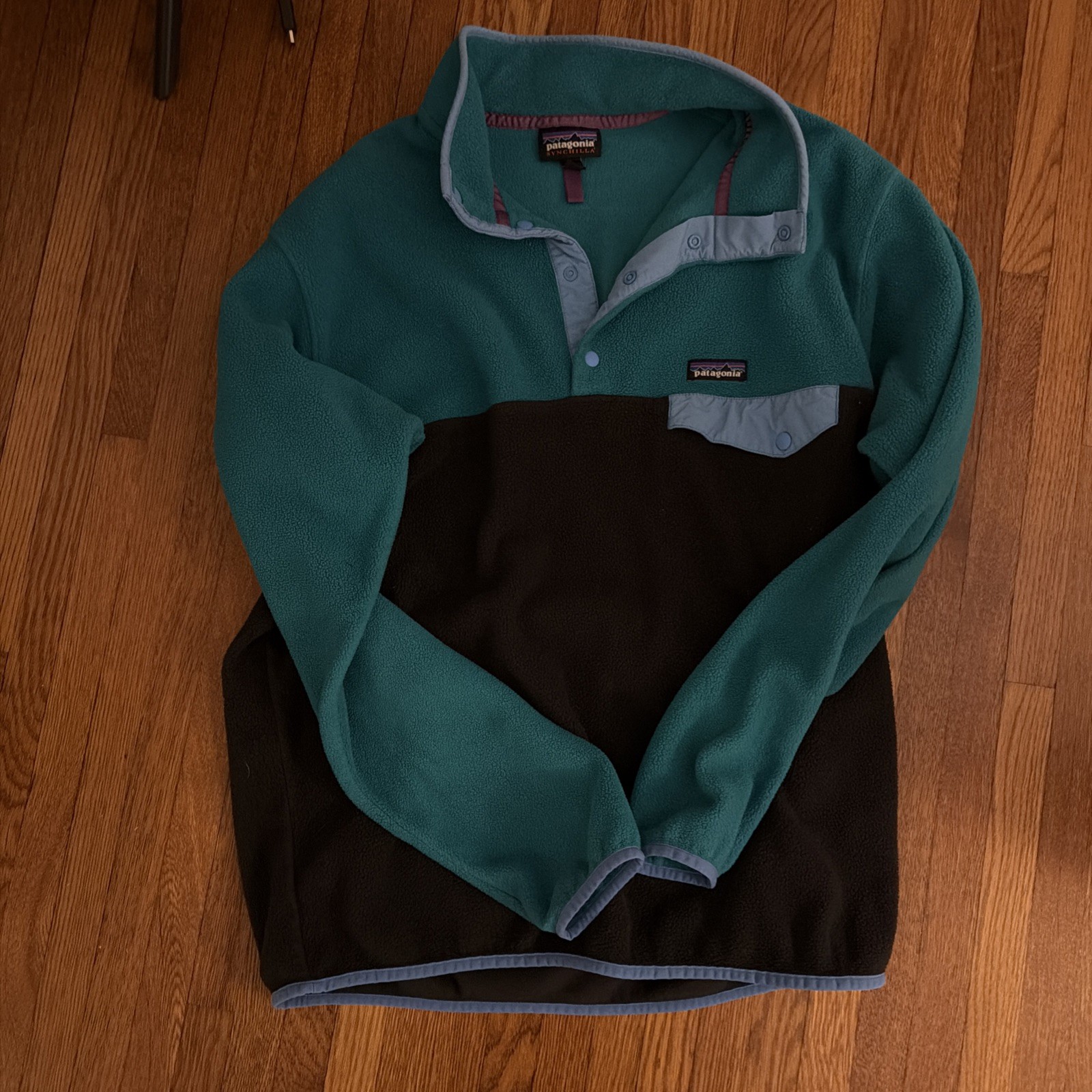 Men’s Large Patagonia Synchilla Fleece Blue 1/4 Snap