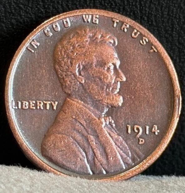1914-D Lincoln Wheat Cent As shown in the figure