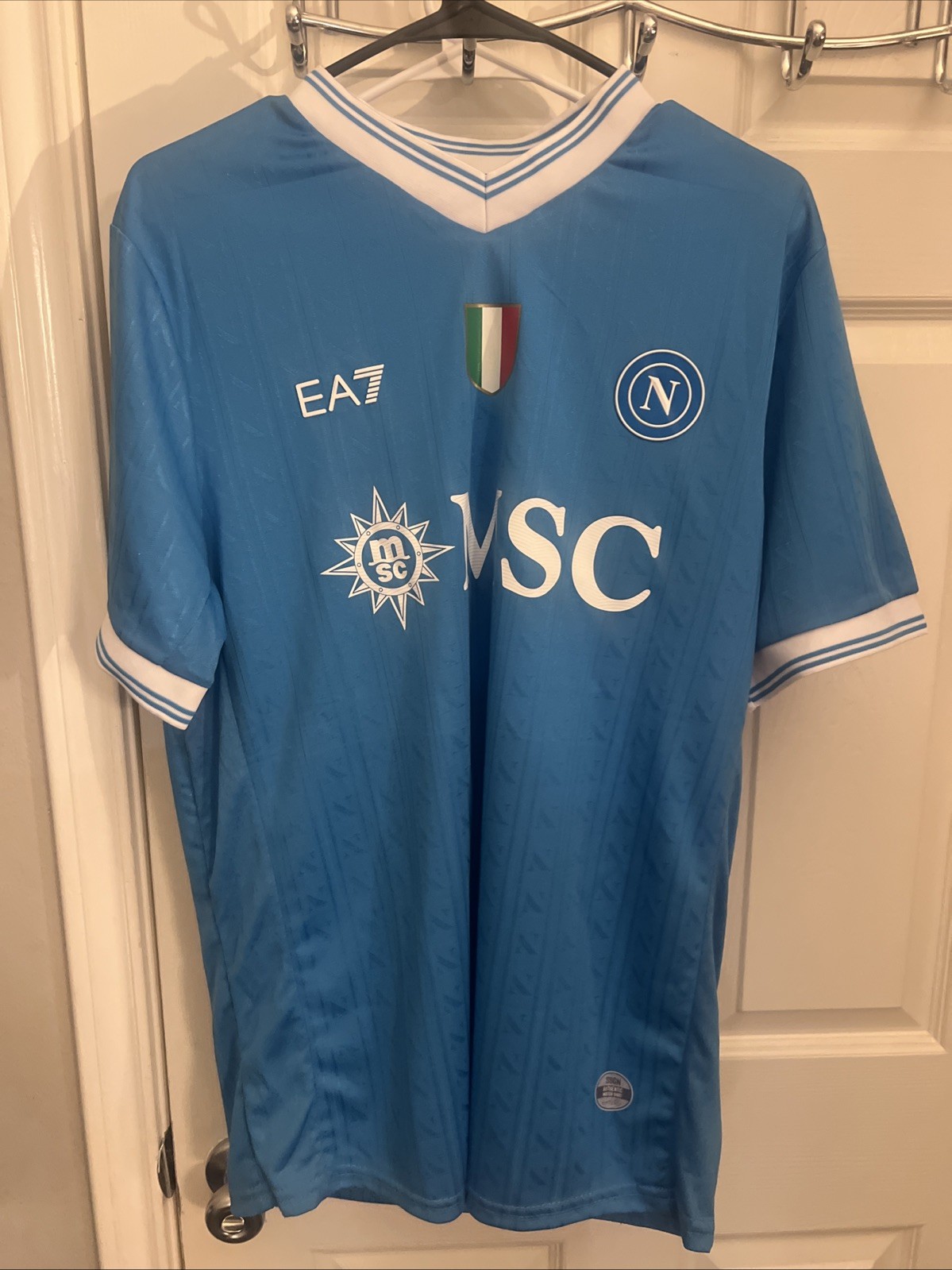 NWT SSC Napoli 2025/26 Home Kit Soccer Jersey XL Fits Like Large