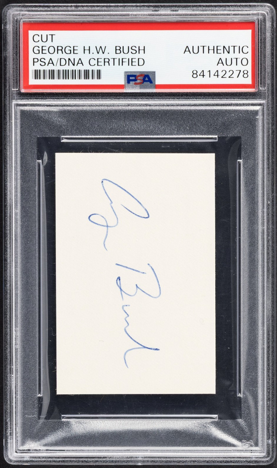 President George H.W. Bush (d. 2018) Signed Cut PSA / DNA Authentic