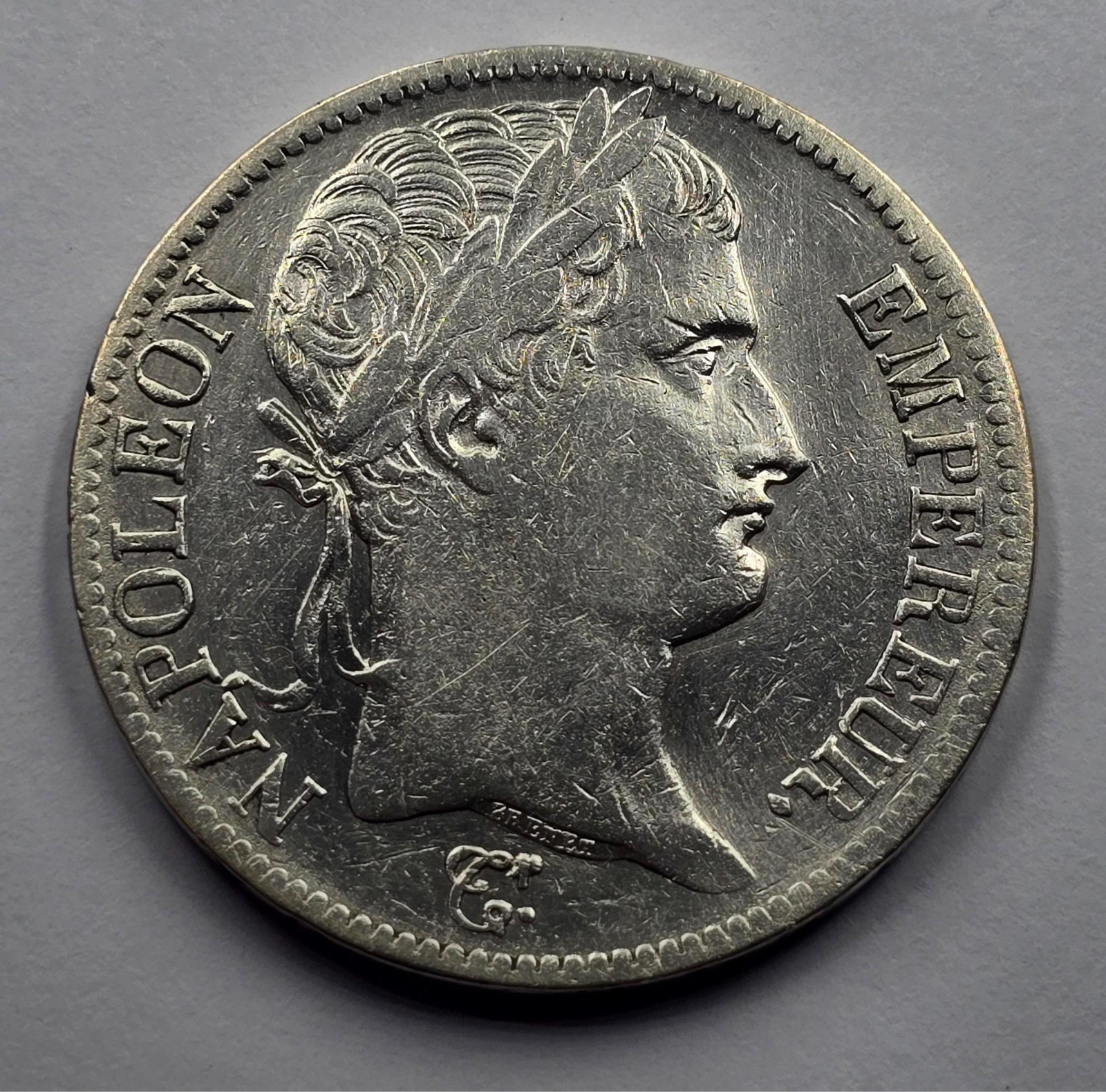 France Napoleon Bonaparte Silver 5 Francs coin 1811 A