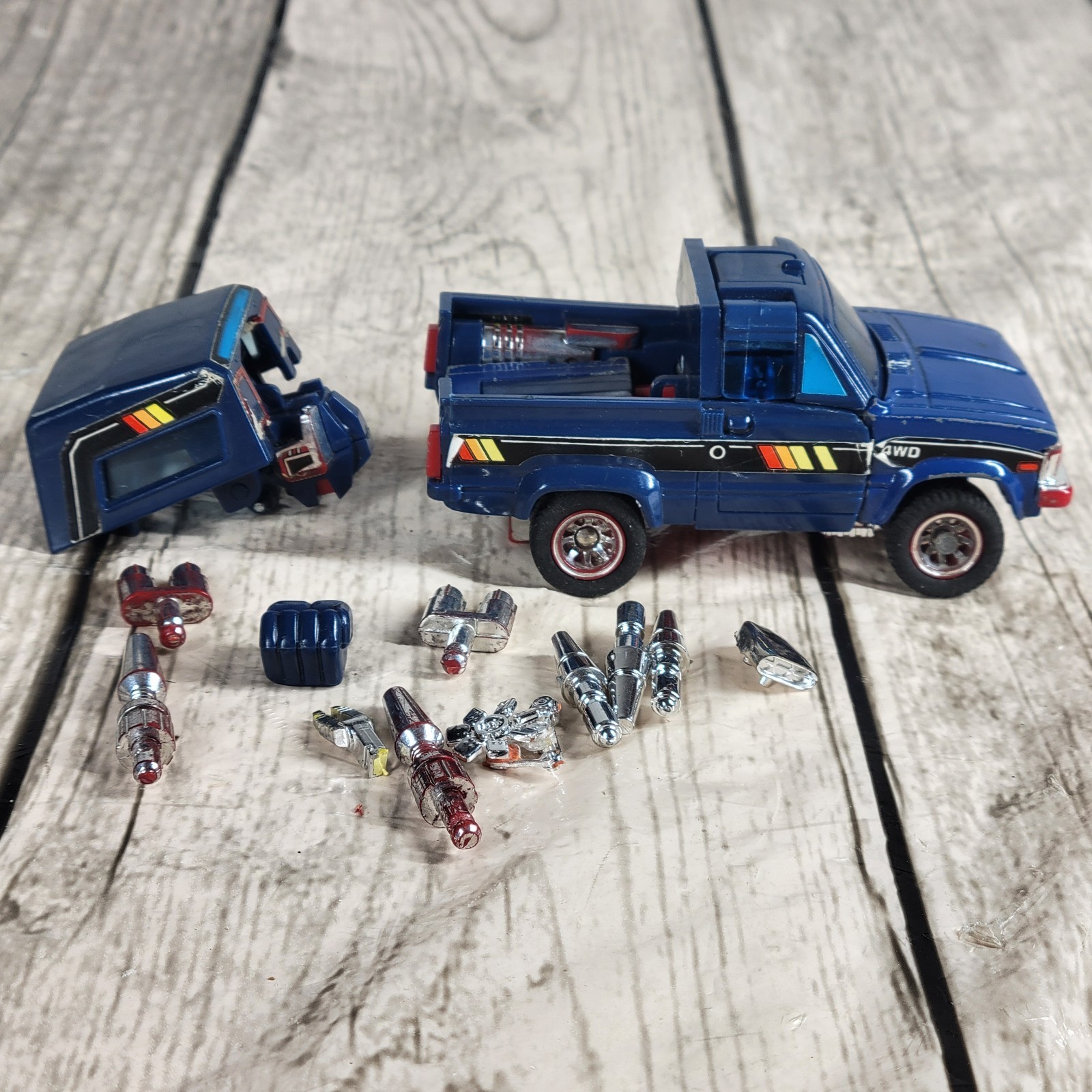 Vintage Takara Diaclone DK-3 Blue 4WD Hilux Pre-Transformers Parts or Repair