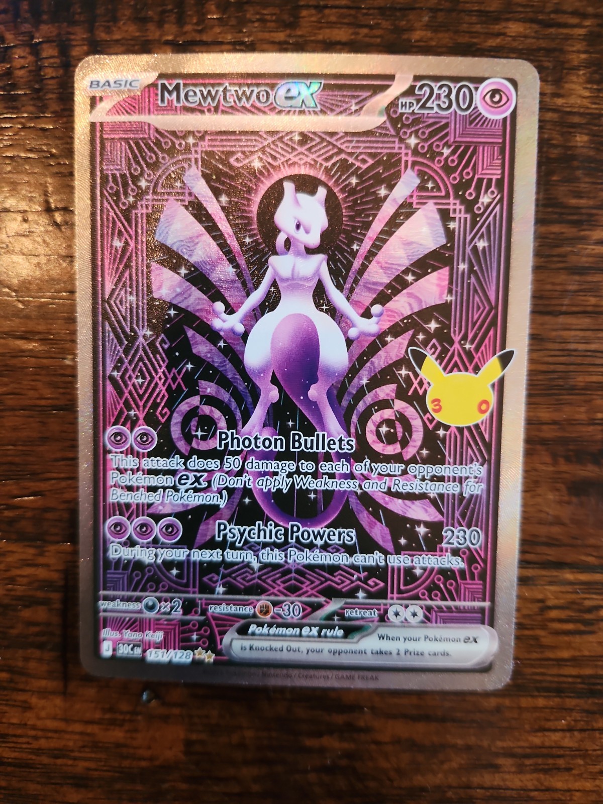 Mewtwo ex 151/128 Me: 30th Celebration Holo Mewtwo ex 151/128 Me: 30th Celebration Holo