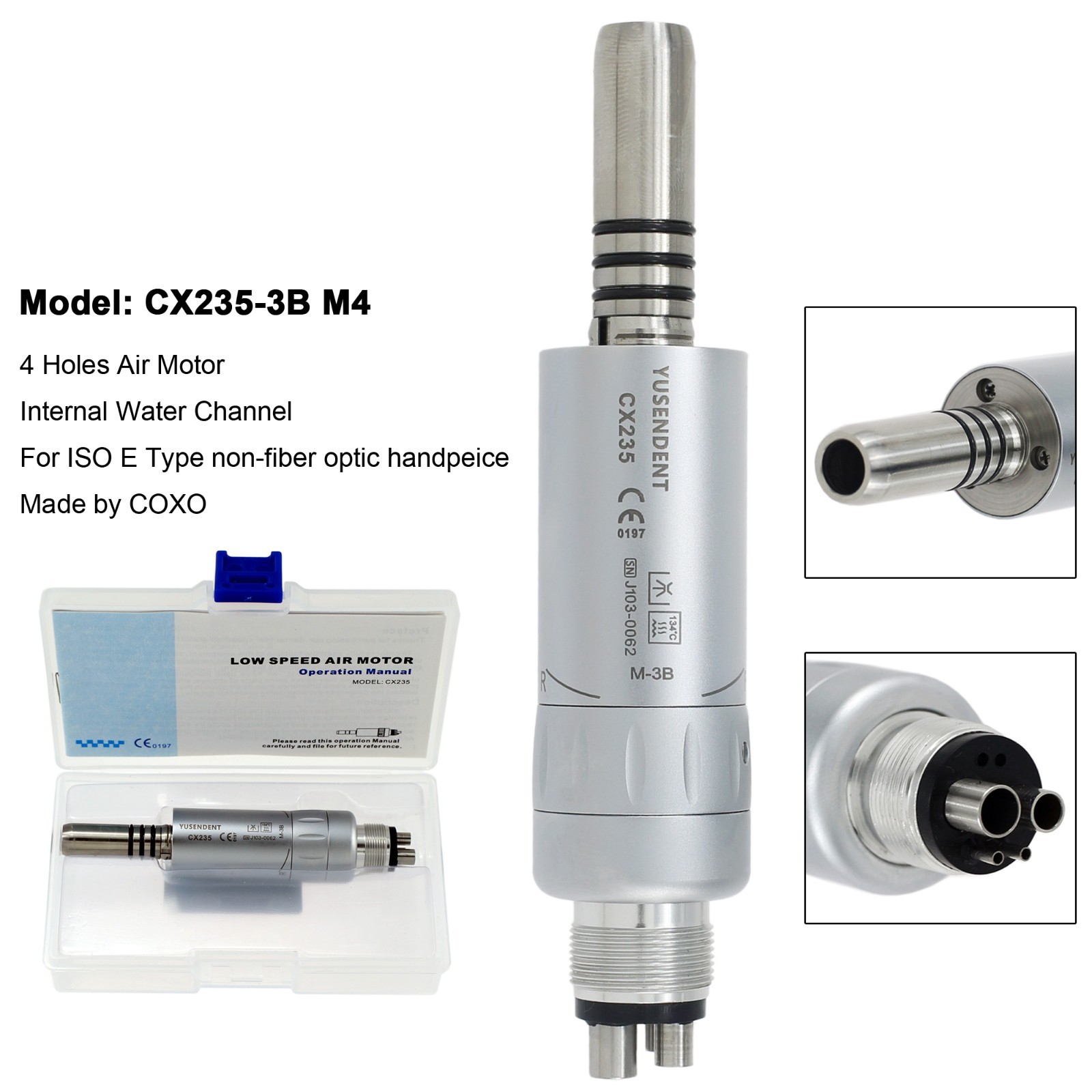 BEING COXO Dental Air Motor 4 6 Hole LED Slow Speed Motor External Inner Water