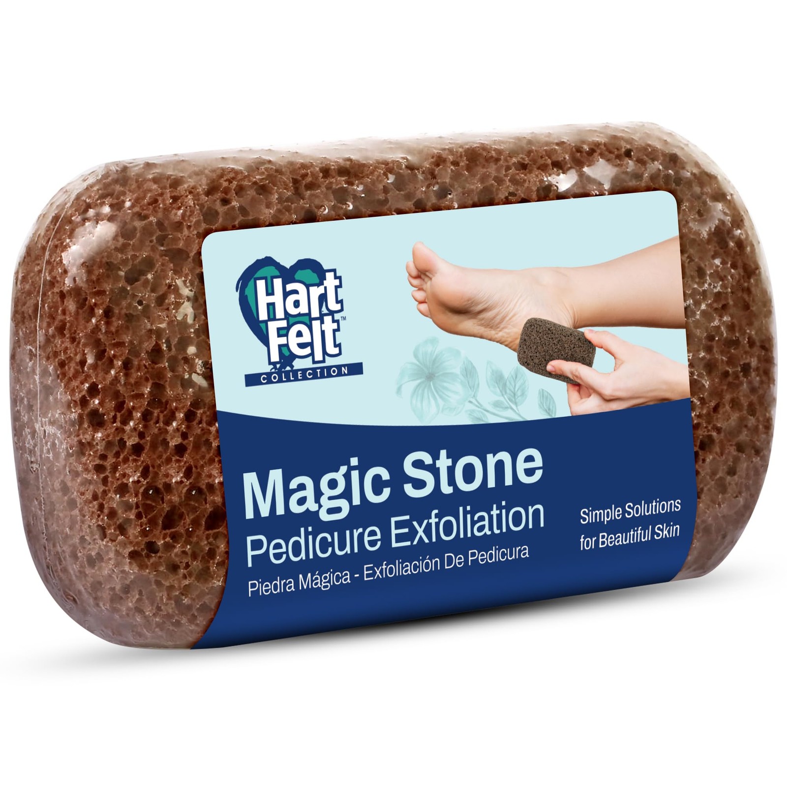 Hartfelt Magic Pumice Stone for Feet Callus 1 Count (Pack of 1), Brown Hartfelt Magic Pumice Stone for Feet Callus 1 Count (Pack of 1), Brown