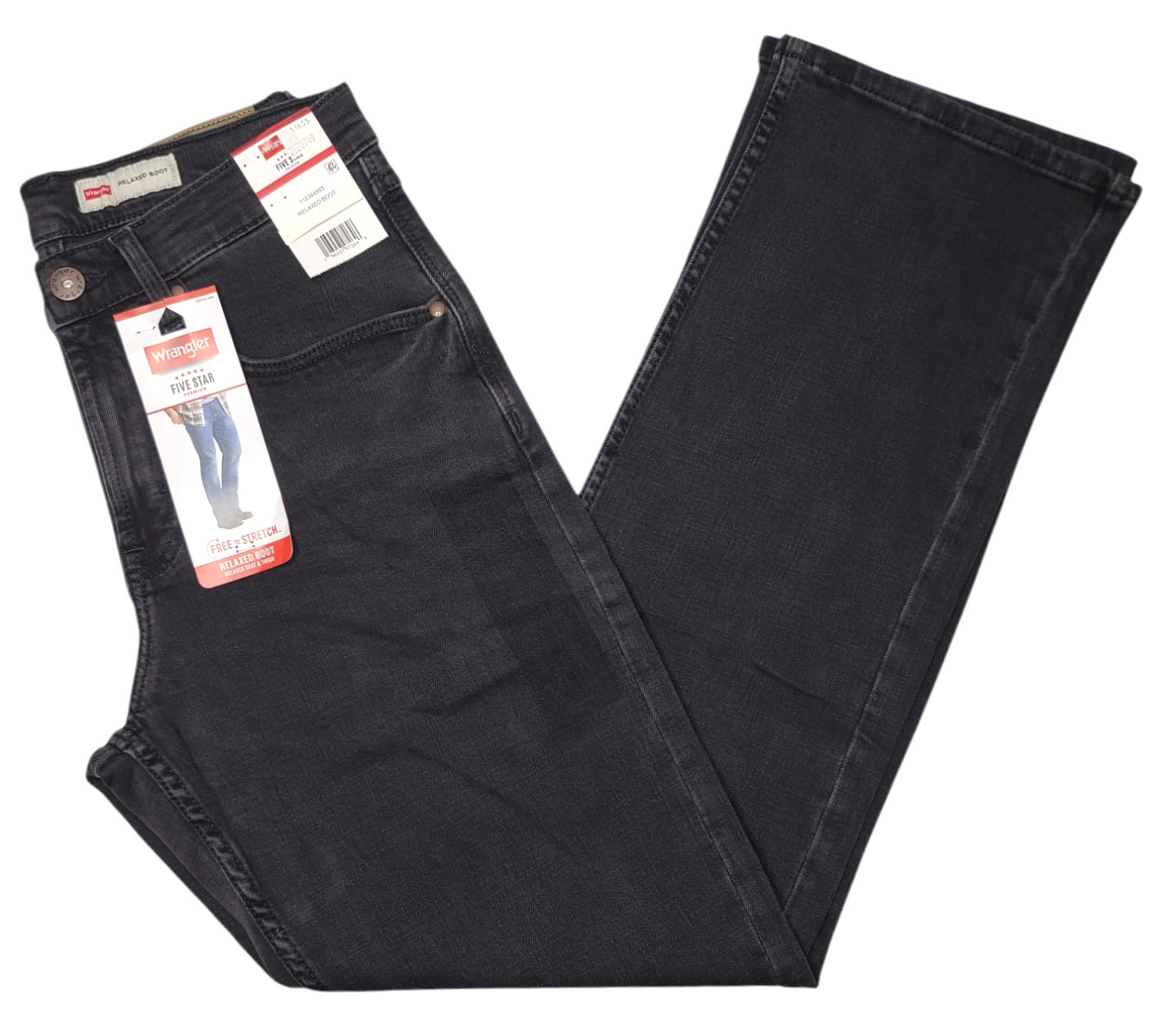 Wrangler #11655 NEW Men\'s Relaxed Boot Stretch Jeans