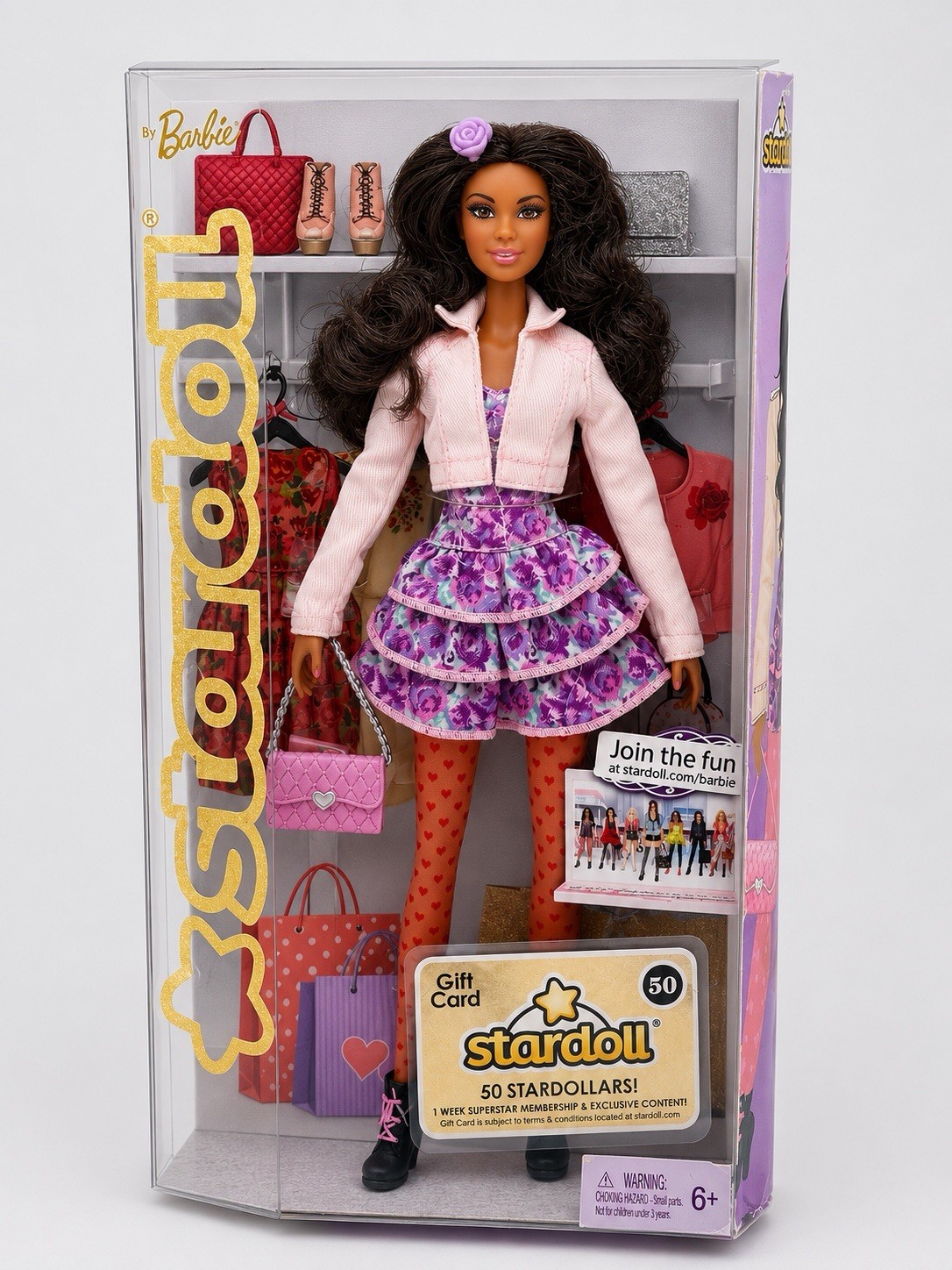 Stardoll By Barbie African American HTF Rooted Lashes Mattel Doll Box Damage