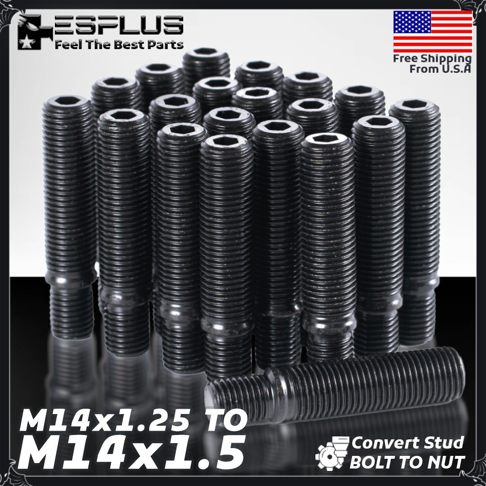 20 BMW Extend Convert Wheel Stud 14x1.25 - 14x1.5 Bolt Fit 1/2/3/4/5/6/7/8/I/M/X